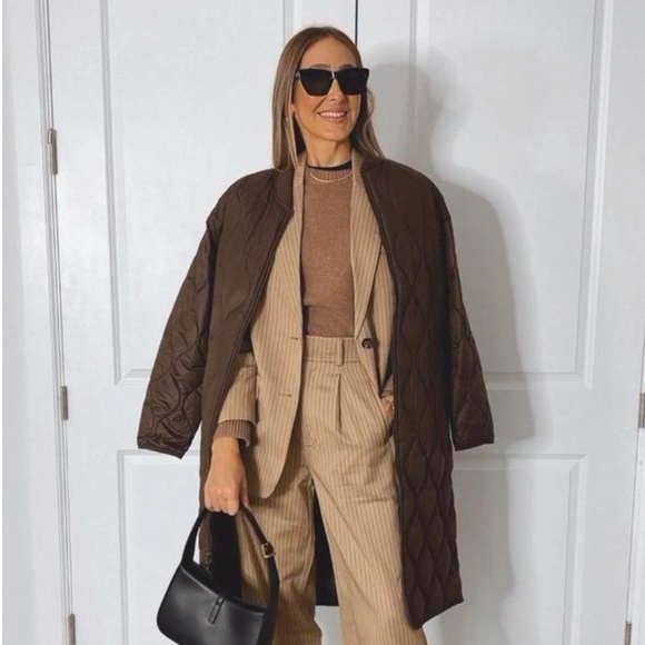EVERLANE - The ReNew Long Liner in Brown (Long Coat) - Picture 1 of 3